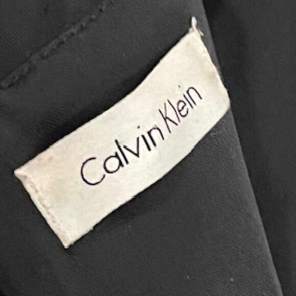 Calvin Klein Little Black Dress Women’s Small Satin Above Knee Pencil Cocktail - Picture 6 of 14